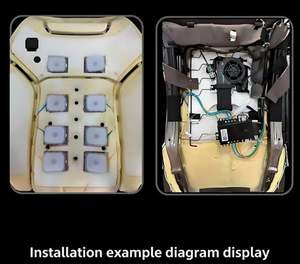 Autositz-Massagesystem mit 8-Punkt-Pneumatik-Massagegerät, Lendenwirbelstütze, TPU-Material, Schwarz, DIY-Installation, Universell für die Meisten Fahrzeuge - Product Image 5