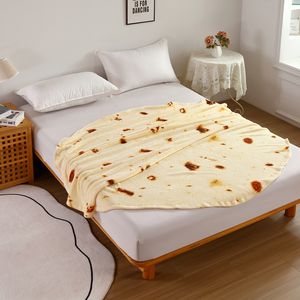 FY Vente Chaude Personnalisé Super Doux Flanelle Aliments Fruits Tarte Pizza Pepperoni Omelette Tortilla Couverture - Product Image 4