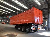 Semi-remorque benne basculante arrière en acier à 2 essieux, fabrication chinoise, capacité de charge supérieure à 30 000 kg