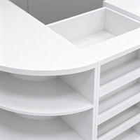 Comptoir de caisse moderne en bois, simple et compact, pour supermarchés, magasins de proximité, pharmacies pour bébés, snack-bars et papeteries