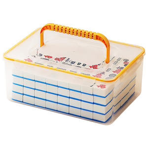 Boîte de rangement épaissie pour <span class=keywords><strong>Mahjong</strong></span>, cartes booster, transparente, portable, scellée, organisateur domestique - Product Image 5
