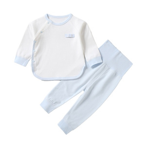 Ensemble de sous-vêtements thermiques pour bébé, tout en coton, manches longues, taille haute, protection du ventre, deux pièces, unisexe, printemps, automne, hiver - Product Image 5