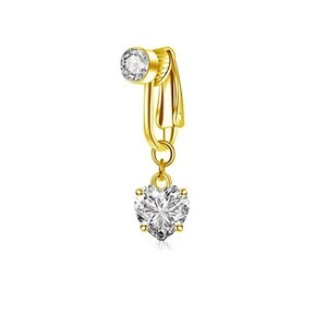 Anneaux de nombril factices pour femmes, bijoux de <span class=keywords><strong>piercing</strong></span> de nombril à clipser, sans perçage - Product Image 2