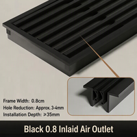 Grille d'aération linéaire en plastique ABS amovible pour plafond, diffuseur anti-condensation pour cloison sèche, grille d'aération HVAC encastrée