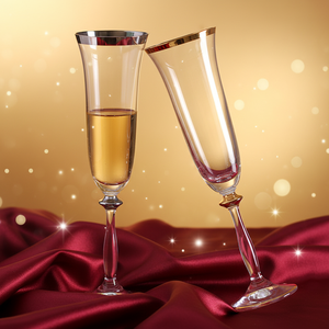 Flûte à champagne en <span class=keywords><strong>cristal</strong></span> soufflé à la main avec bord doré, sans plomb, en gros, vaisselle <span class=keywords><strong>de</strong></span> luxe pour restaurant - Product Image 3