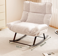 Fauteuil Poire de Luxe Scandinave, Inclinable et Extensible pour Adulte, Chaise Longue de Balcon, Salon ou Fauteuil à Bascule Détente