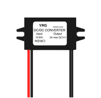 Convertidor USB C de carga rápida QC3.0 DC 12V/24/36V/48V a 5V 3A Tipo-C Módulo de carga Buck Regulador de voltaje reductor de potencia de coche