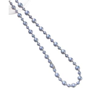 Collier de perles d'eau douce naturelles, couleur sirène, perles rondes de 10-9 mm, presque sans temps pour le cadeau, matériau en chanvre - Product Image 5