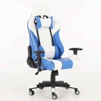 Silla de Computadora Moderna con Cojín Ergonómico, Reposacabezas y Soporte Lumbar para Adultos, Silla de Juego para Videojuegos