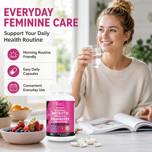 โปรไบโอติกสำหรับช่องคลอดสำหรับผู้หญิง ไดเอทารี่ ชีคอม ผสมแครนเบอร์รี่และดี-แมนโนส ช่วยบำรุงสุขภาพทางเดินปัสสาวะ บรรจุ 60 แคปซูล - Product Image 3