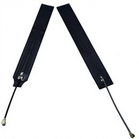 Antenne FPC interne 2,4 GHz 24x18mm 3,5dBi avec connecteur mâle pour module WiFi, modèle WiFi-FPC0022, montage adhésif