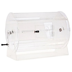 Distributeur de billets de tombola rotatif en acrylique transparent moderne avec serrure et logo personnalisé - Product Image 4