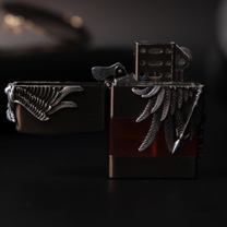 Encendedor de Gas Metálico Creativo con Diseño de Ángel, Demonio, Pistola, Dios, Mito, Llama Abierta, Regalo, Gas Butano - Product Image 3