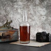 Whisky écossais d'Angleterre, bouteille en verre cristal transparent 700 ml avec anneau de tirage et marquage à chaud