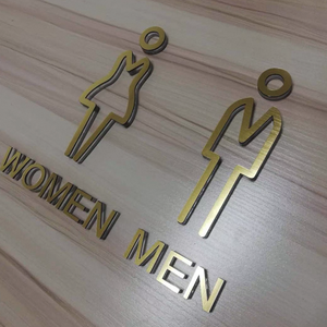 Nuevo Letrero de Latón Fundido de Precisión para Decoración, Letrero de WC, Letrero de Pared para Baño, Señalización de Puerta, Ícono Masculino y Femenino - Product Image 4