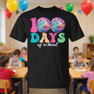 T-shirt 100 jours d'école pour enfants, enseignants, fête de la maternelle, célébration - Product Image 3