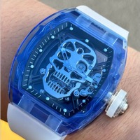 Reloj de Cristal de Zafiro con Caja Totalmente Transparente, Reloj Mecánico Innovador, Reloj de Pulsera Automático Mejorado