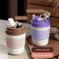 Nouvelle conception 2026 – Tasse à lait en verre double paroi, Mug à café créatif de haute qualité, Gobelet en verre anti-fuite avec couvercle et paille