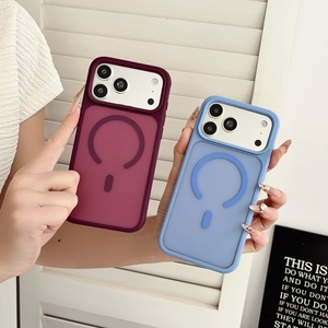 เคสโทรศัพท์แม่เหล็กแบบด้านโปร่งแสงสำหรับ iPhone 17 12 13 Pro Max 14 15 16 Plus รองรับการชาร์จไร้สาย ป้องกันการกระแทก ขายส่ง - Product Image 3