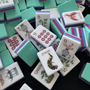 Nouvel ensemble <span class=keywords><strong>de</strong></span> mahjong personnalisé <span class=keywords><strong>de</strong></span> style chinois, 160 tuiles avec motif encre <span class=keywords><strong>de</strong></span> Chine et gravure <span class=keywords><strong>de</strong></span> logo, pour acheteurs en gros directement - Product Image 6