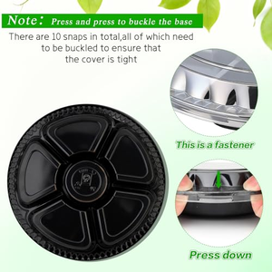 ถาดผลไม้ PET 6 ช่องพร้อมฝาปิด ขายส่งจากโรงงาน - Product Image 3