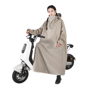 Electric Vehicle Raincoat Full Body Long Poncho For Motorcycle Riding Adults Outdoor Use - Product Image 1
