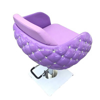 Chaise de salon de coiffure rose de luxe SC45, chaises de coiffure et miroirs