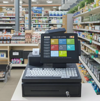 Ventes d'usine - Machine de caisse tactile HD 14'' pour restaurants, imprimante thermique 80 mm, clavier ASCII, SDK, système POS tout-en-un