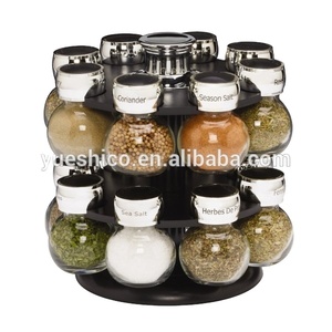 2021 Hot Sell 16 PCS <strong>Revolving</strong> <strong>Spice</strong> Bottle <strong>Rack</strong> with Stand Holder, Rotary <strong>Spice</strong> Bottle <strong>Rack</strong> Seasoning Jars Set - Product Image 2