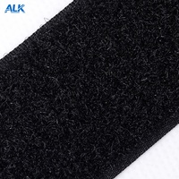 Bande auto-agrippante thermocollante de 10 à 200 mm de large, 25 mètres/rouleau, en tissu 100 % nylon, bandes à coudre pour vêtements, noires et résistantes