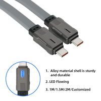 Kabel Data USB Tipe C baru, 1M 1.5M 2M silikon datar pengisi daya cepat untuk manufaktur pengisi daya ponsel perangkat IOS