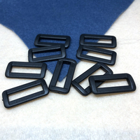 Boucles de fixation pour sangles, ceintures et rubans – Boucles rectangulaires en plastique – Tailles personnalisées – Noir