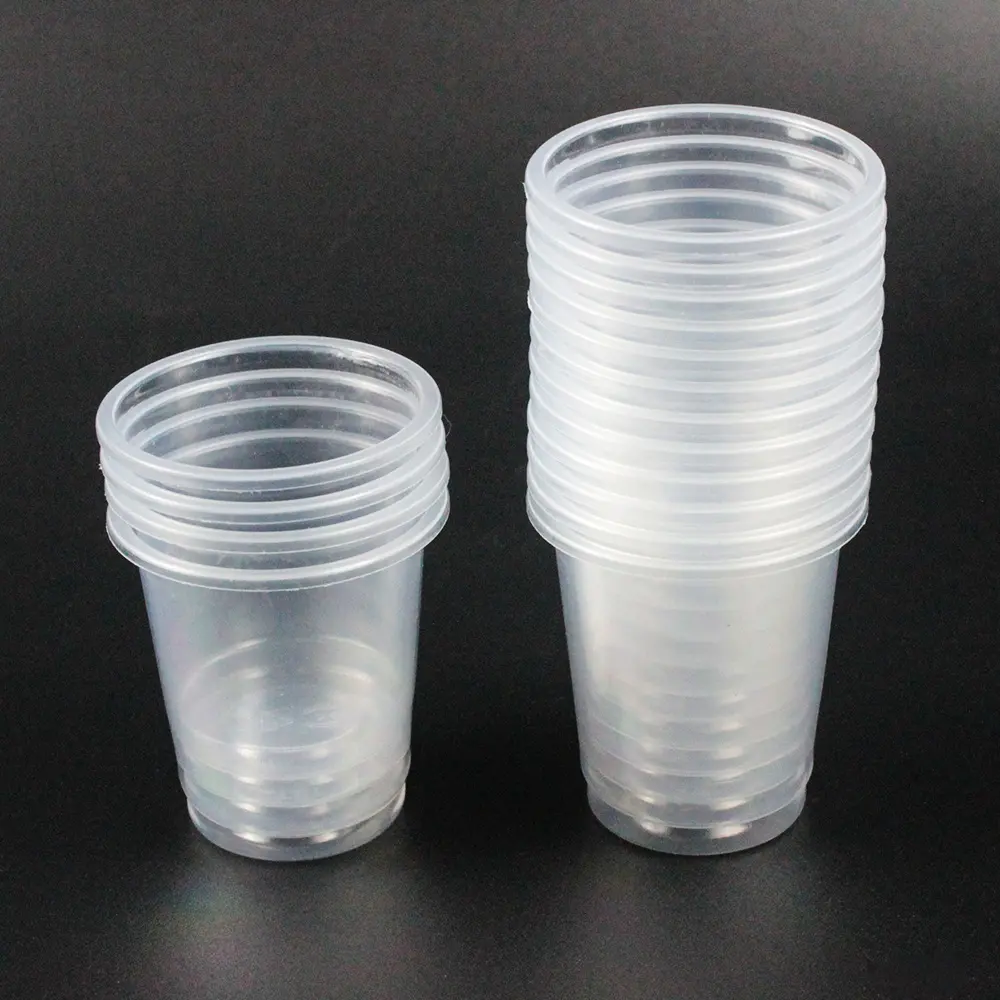 Customize color logo printing disposable plastic PP plastic cup transparency for cold drinking