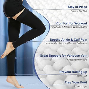 Nhà máy trực tiếp Y Tế cấp đùi cao Nén vớ 23-32mmhg bê tay áo lưu thông hỗ trợ cho thể thao vớ - Product Image 1