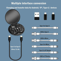 Cable USB Schitec 6 en 1, adaptador de Cable DE CARGA DE VIAJE multifuncional, kits de cargador USB y tipo C, traje con Cable cargador de datos