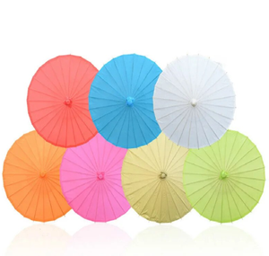 Parasol en papier pour mariage, 60/80 cm, parapluies en papier chinois, parapluie blanc rustique, accessoires de photographie pour fête de naissance - Product Image 4