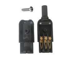 Connecteur de câble 15A 250V certifié CCC/CE//KC, adaptateur femelle IEC 60320 C14/C13, contacts en laiton nickelé, boîtier en nylon, LED