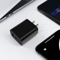 Cantell FCC 2023 nouveauté PD 20W USB A Type C chargeur mural à deux ports avec câble QC3.0 charge rapide 38W adaptateur USB US/EU