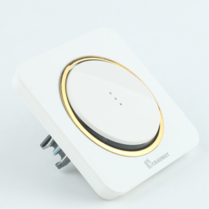 Interrupteur mural tactile CRAUNOT de luxe avec bordure dorée, panneau tactile rond, indicateur lumineux LED, capteur de mouvement pour usage domestique et hôtelier - Product Image 2