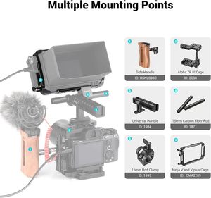 Jaula SmallRig para la serie <span class=keywords><strong>Atomos</strong></span> <span class=keywords><strong>Ninja</strong></span>, riel NATO integrado y jaula para monitor de abrazadera de cable CMA2209 - Product Image 5
