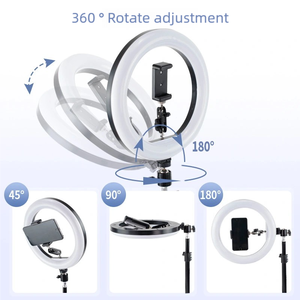 Xách tay mini bảng đứng xoay <span class=keywords><strong>overhead</strong></span> vòng ánh sáng điện thoại chủ chụp Bracket LED ánh sáng có thể gập lại Tripod ánh sáng ban ngày gắn kết - Product Image 5