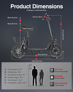 Scooter SM-C02 OEM Personalizado al por Mayor, Scooter Mini de 14 Pulgadas 500D, Scooter con Batería de Litio SM-C02, Alcance de 30 km - Product Image 3