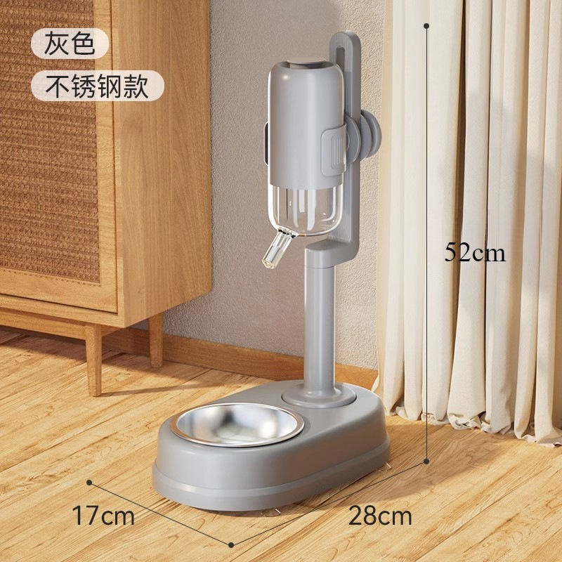 Cage amovible Milo en acier inoxydable gris