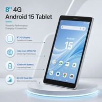 Tablet PC Android 15 8 Inci 4G LTE Octa Core MTK6750 3GB 32GB Dual SIM GPS 5000mAh Tablet Komersial untuk Kantor OEM