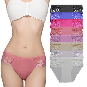 Morcoda 2025 ropa interior triangular de encaje de nailon de alta calidad teñido liso personalizable cómodo suave ligero Sexy calzoncillos de seda de hielo - Product Image 1