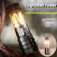 Linterna de Buceo Táctica LED Impermeable IP65, Haz Ajustable, 10000 Lúmenes, Distancia del Haz de 500-600 Metros, Recargable por USB