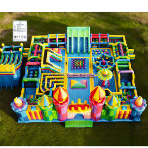 Parc d'attractions <span class=keywords><strong>gonflable</strong></span> commercial géant pour enfants et adultes, avec château <span class=keywords><strong>gonflable</strong></span>, toboggan et parcours d'obstacles - Product Image 1