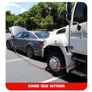 Câbles de cavalier 1 calibre 25 pieds Câbles d'appoint robustes <span class=keywords><strong>avec</strong></span> sac de transport Jump Start Batteries mortes ou faibles pour <span class=keywords><strong>voiture</strong></span> - Product Image 6