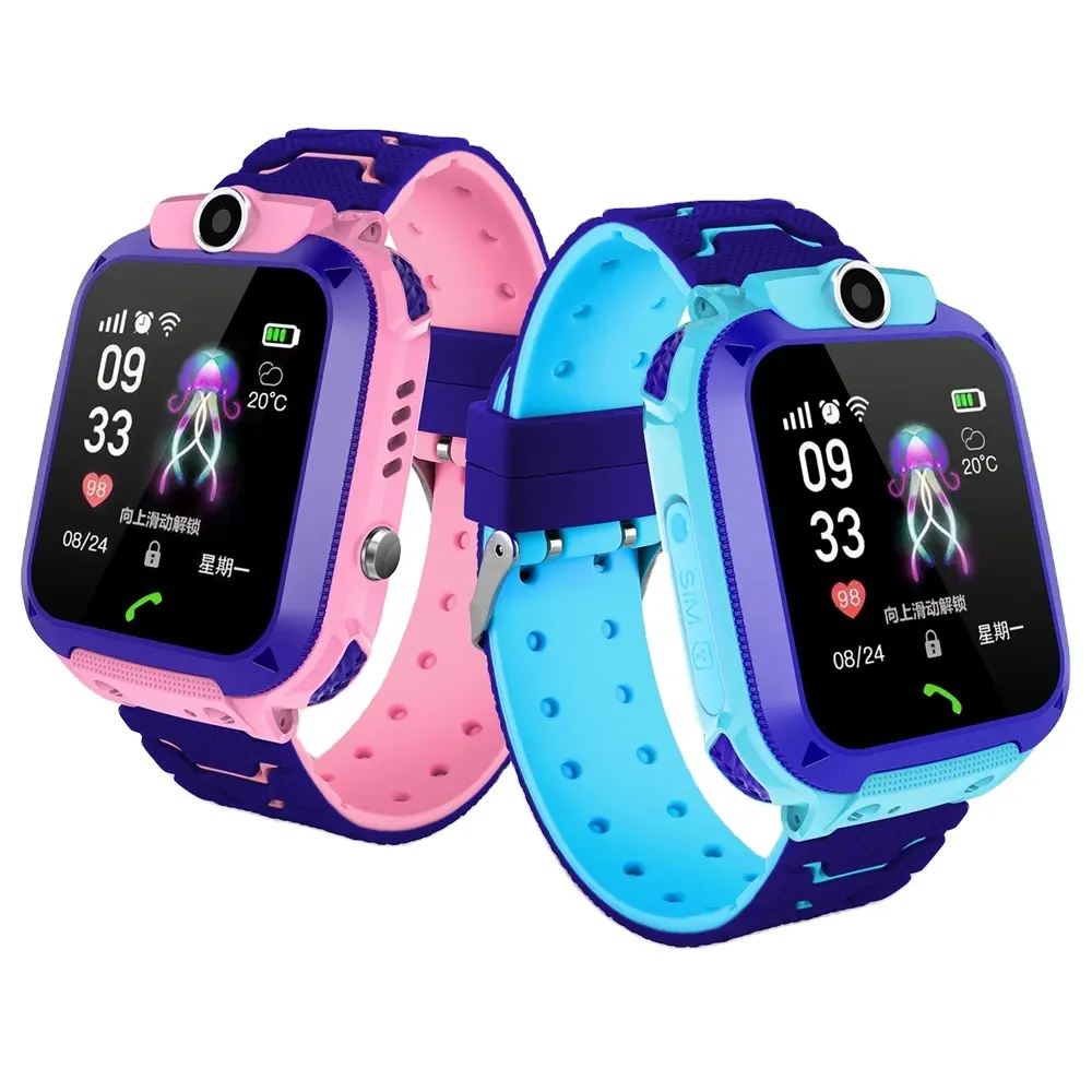 Smartwatch infantil 2024 S12 Z6, relógio inteligente com cartão SIM, bússola de rastreamento Bluetooths, atendimento de chamadas, rastreador de telefone inteligente