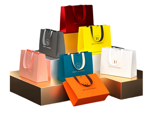 OEM Custom <b>Small</b> Paper Gift Bags For Perfume & Jewelry Recyclable Accessorized Ribbon <b>Shopping</b> Bag With Logo & Handles - Product Image 6